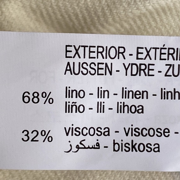 NWT. Zara Oyster White Linen Blend Blazer. Size S. - Picture 10 of 11